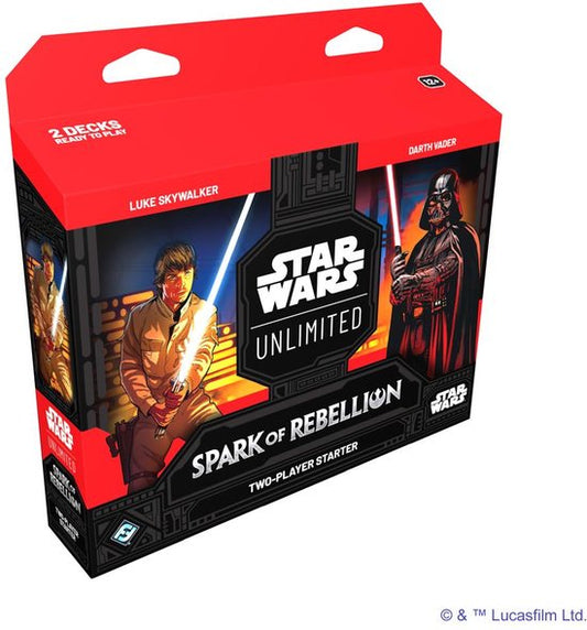 Star Wars Unlimited Spark of Rebellion Two-Player Starter (Luke Vs Vader)