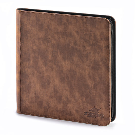 Premium Binder / Verzamelmap Bruin - 12-pocket